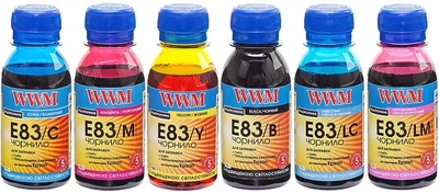 Набор чернил WWM E83 для Epson 6x100 мл B/C/M/Y/LC/LM (E83SET-2)