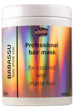 Енергетична маска RONNEY HoLo Shine Star Babassu Oil для фарбованого та тьмяного волосся 1000 мл ( 5060589156890 )