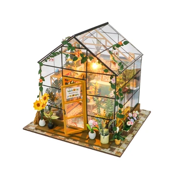 Румбокс HONGDA PC2306 Sunshine Flower House, DIY миниатюрная оранжерея с LED-подсветкой