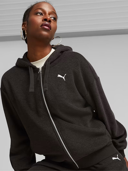 Толстовка на блискавці з капюшоном жіноча Puma Her Winterized Full-Zip Hoodie 67600801 S Чорна (4099683574591)