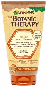 Krem do włosów Garnier Botanic Therapy Honey&Beeswax odbudowujący 3 w 1 bez spłukiwania 150 ml (3600542399753)