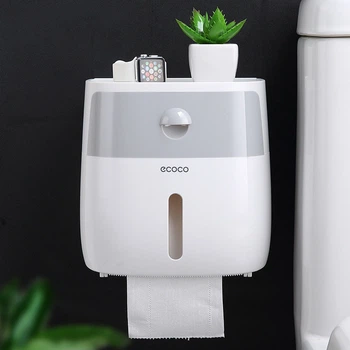 Органайзер (держатель) для туалетной бумаги ECOCO E1804 Бело-серый