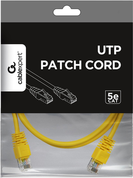 Patchcord Gembird UTP Cat 5e RJ-45 2 m Yellow (8716309038331)