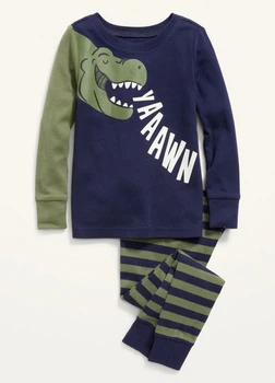 Пижама для мальчиков тиранозавр футболка + брюки Old Navy 80см 12-18 Месяцев (756434)