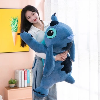 Мягкая игрушка обнимашка My Kigu Стич Плюшевая Антистресс Синяя 95 см (9052)