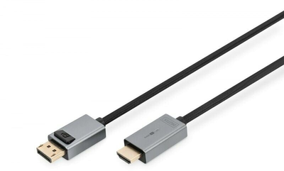 Kabel Digitus DisplayPort – HDMI 4K 30Hz 1 m Black (4016032481034)