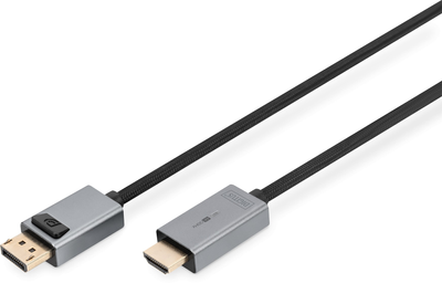 Kabel Digitus DisplayPort – HDMI 4K 30Hz 1.8 m Black (4016032481249)