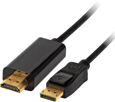 Kabel Delock HDMI – DisplayPort + USB Type-A 4K 1 m Black (4043619859634)