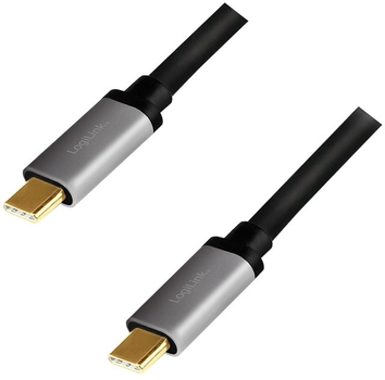 Kabel Logilink USB Type-C – USB Type-C 1.5 m Aluminium Black (4052792062267)