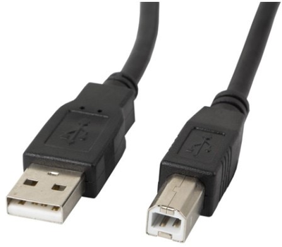 Кабель Lanberg USB-A – USB Type-B 2.0 3 м Ferryt Black (5901969413502)