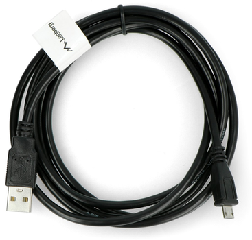 Kabel Lanberg micro-USB – USB Type-A 2.0 1.8 m Black (5901969413687)