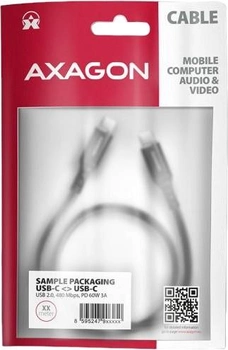 Кабель Axagon USB Type-C – USB Type-C 2.0 PD 60W 1 м Black (8595247906878)