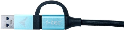 Kabel I-tec USB Type-C – USB Type-C + USB 3.0 1 m Black (8595611703089)