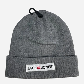 Шапка мужская Jack & Jones 191 126 One Size Серая (LV2200005057452)