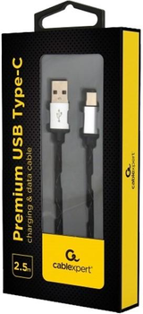 Kabel Gembird USB Type-A 2.0 – USB Type-C 2.5 m Black (8716309108713)