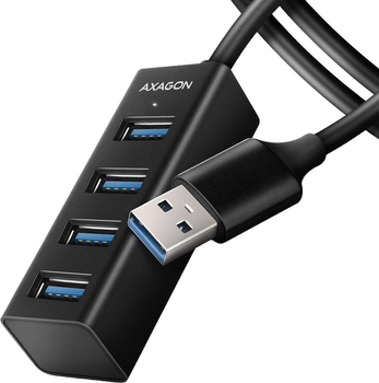 USB-хаб Axagon 4-портовий USB-A 3.2 Gen 1 1.2 м (8595247906212)