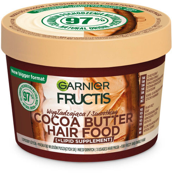Maska do włosów Garnier Fructis Cocoa Butter Hair Food wygładzająca 400 ml (3600542513043)