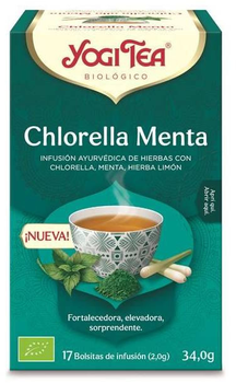 Herbata ziołowa Yogi Tea Chlorella Menta 17 stz (4012824404885)
