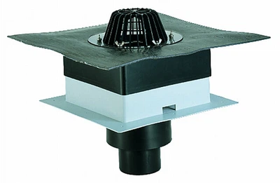 Кровельная воронка DrainBox DN125 с битумным полотном. Hutterer & Lechner HL63H/2