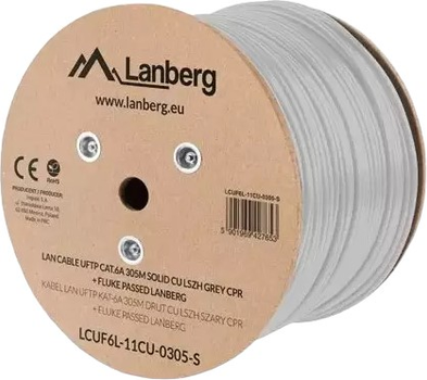 Кабель Lanberg UFTP Cat 6a 305 м Grey (5901969427653)