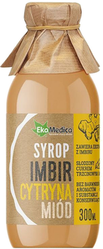 Syrop naturalny Ekamedica Imbir Cytryną Miód 250 ml (5902709520733)
