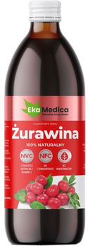 Sok naturalny Ekamedica Żurawina NFC 100% 500 ml (5902709522621)