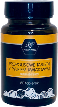 Propolisowe tabletki Prop-Mad z pyłkiem pszczelim 60 tabs (5903271810468)