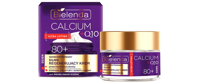 Крем для обличчя Bielenda Calcium + Q10 сильно регенеруючий проти зморшок 80+ 50 мл (5902169054427)