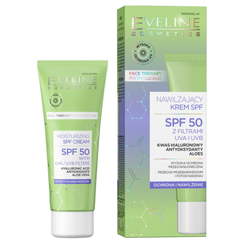 Крем для обличчя Eveline Cosmetics Face Therapy Professional зволоження SPF50 30 мл (5903416052982)