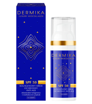 Крем для обличчя Dermika Luxury Neocollagen захисний колаген Anti-Age SPF50 50 мл (5902046768720)