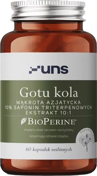 Suplement diety UNS Gotu Kola + Bioperine 60 vegan kapsułek (5904238962053)