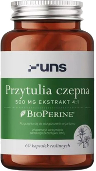 Suplement diety UNS Przytulia Czepna + Bioperine 60 vegan kapsułek (5904238962350)