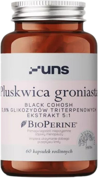 Suplement diety UNS Pluskwica Groniasta + Bioperine 60 kapsułek (5904238962459)