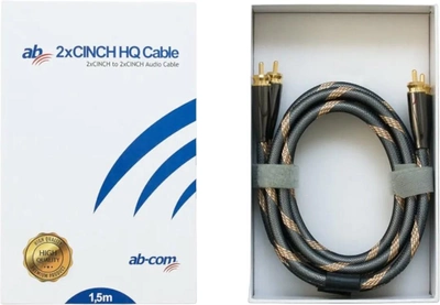 Kabel AB 2 x RCA 1.5 m Black (8588005998345)