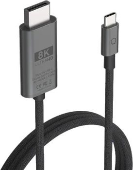 Kabel Xtorm Pro USB Type-C – DisplayPort 8K 60 Hz 2 m Black (8720574620467)