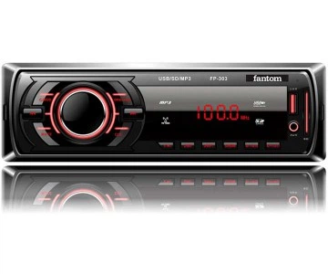 Автомагнітола Fantom FP-303 Black/Red (37199)