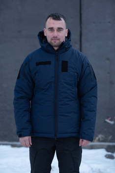 Куртка мужская зимняя ДСНС Thermo-Loft с липучками под шевроны темно-синий