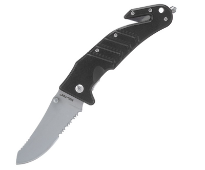 Спасательный Складной Нож для Выживания Mil-Tec Car Knife Black 22060