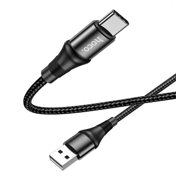 USB кабель с разъемом Type-C HOCO X50 Excellent charging data cable (3 А, 1m). Black