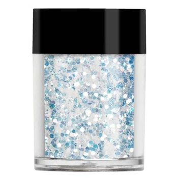 Білий мульти-глітер Lecente Golden White Multi Glitz Chunky Glitter (6,5 г)
