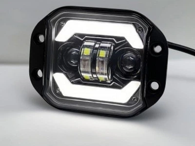 Дополнительные светодиодные фары LED Bi Квадратные 36W 125*90*55мм (9W*4) J09-W+Y+DRL+поворот 4 361 ближний+дальний