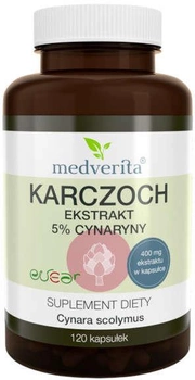 Suplement diety Medverita Karczoch ekstrakt 5% z cynaryny 120 kapsułek (5905669084024)