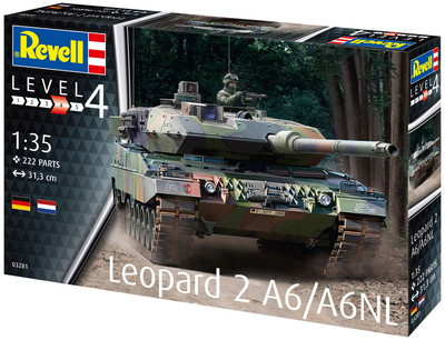 Prefabrykowany model repliki Revell Tank Leopard 2 A6/A6NL 222 szt (4009803032818)