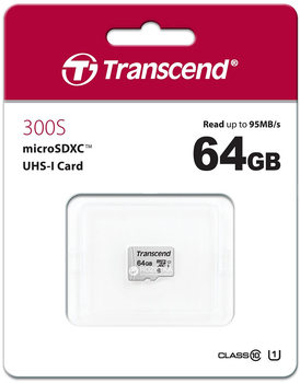 Карта пам'яті Transcend MicroSDXC 300S 64GB Class 10 UHS-I U1 не adapter (TS64GUSD300S)