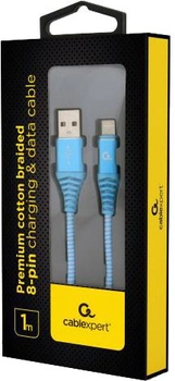 Кабель Cablexpert USB - Apple Lightning 1 м Blue (CC-USB2B-AMLM-1M-VW)