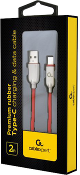 Kabel Cablexpert USB - USB Type-C 2 m Czerwony (CC-USB2R-AMCM-2M-R)