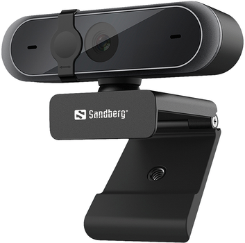 Kamera internetowa Sandberg Webcam Pro Autofocus Stereo Mic Czarna (5705730133954)
