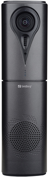 Kamera internetowa Sandberg All-in-1 ConfCam 1080P Remote Black (5705730134234)