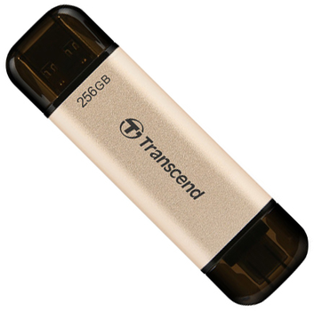 Флеш пам'ять USB Transcend JetFlash 930C 256GB USB 3.2/Type-C Gold-Black (TS256GJF930C)