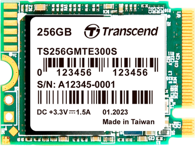 SSD диск Transcend 300S 256GB NVMe M.2 2230 PCIe 3.0 x4 3D NAND TLC (TS256GMTE300S)